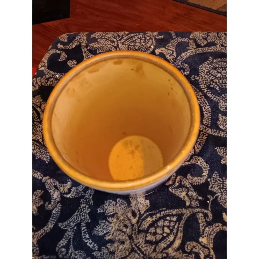 Vintage Pier 1 Utensil Holder Or Wine Cooler Ceramic Piece. Used Good Condition